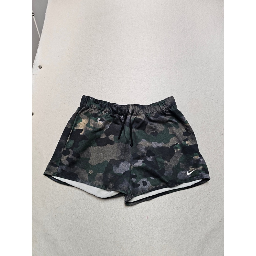 Nike Dri-FIT Camo Athletic Shorts Green Black Camouflage Training Mens Large